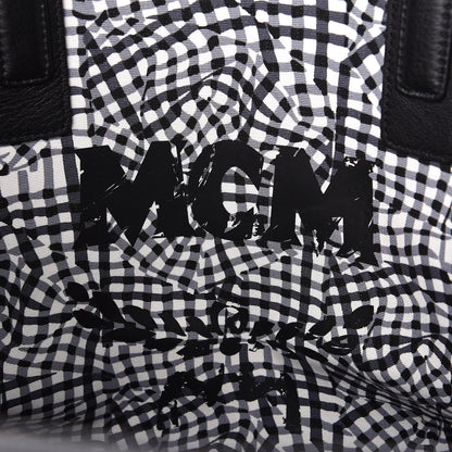 MCM Visetos Medium Liz Reversible Shopper Tote Black 10 of 14