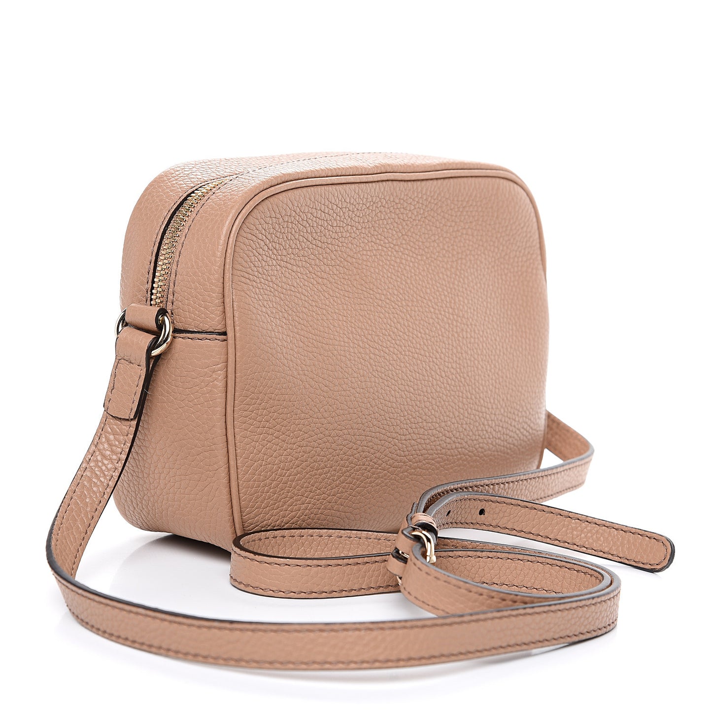 Pebbled Calfskin Small Soho Disco Bag Rose Beige