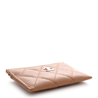 Chanel Caviar Quilted Card Holder Dark Beige 4 of 8
