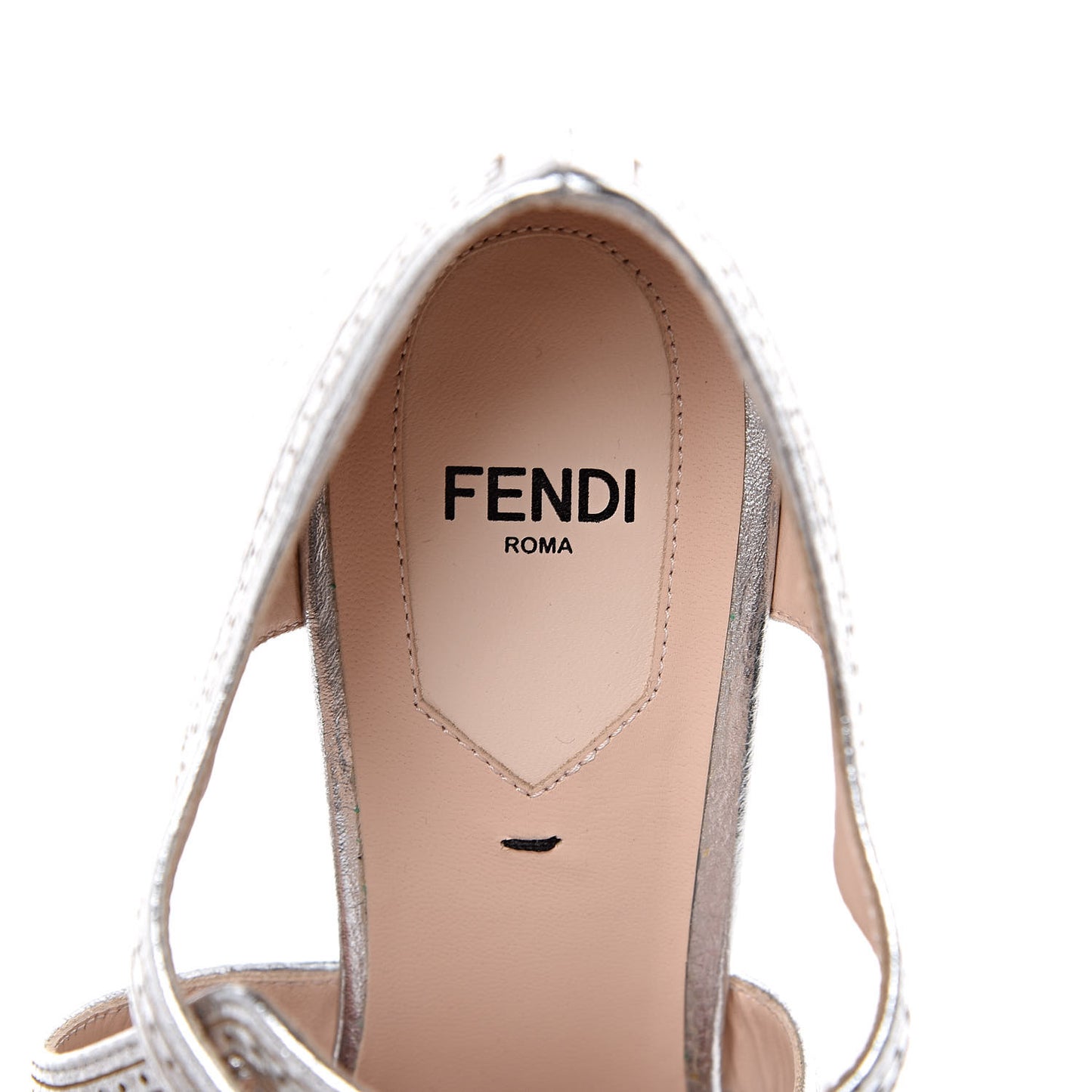 Metallic Calfskin Chameleon T-Strap Pumps 39.5 Silver