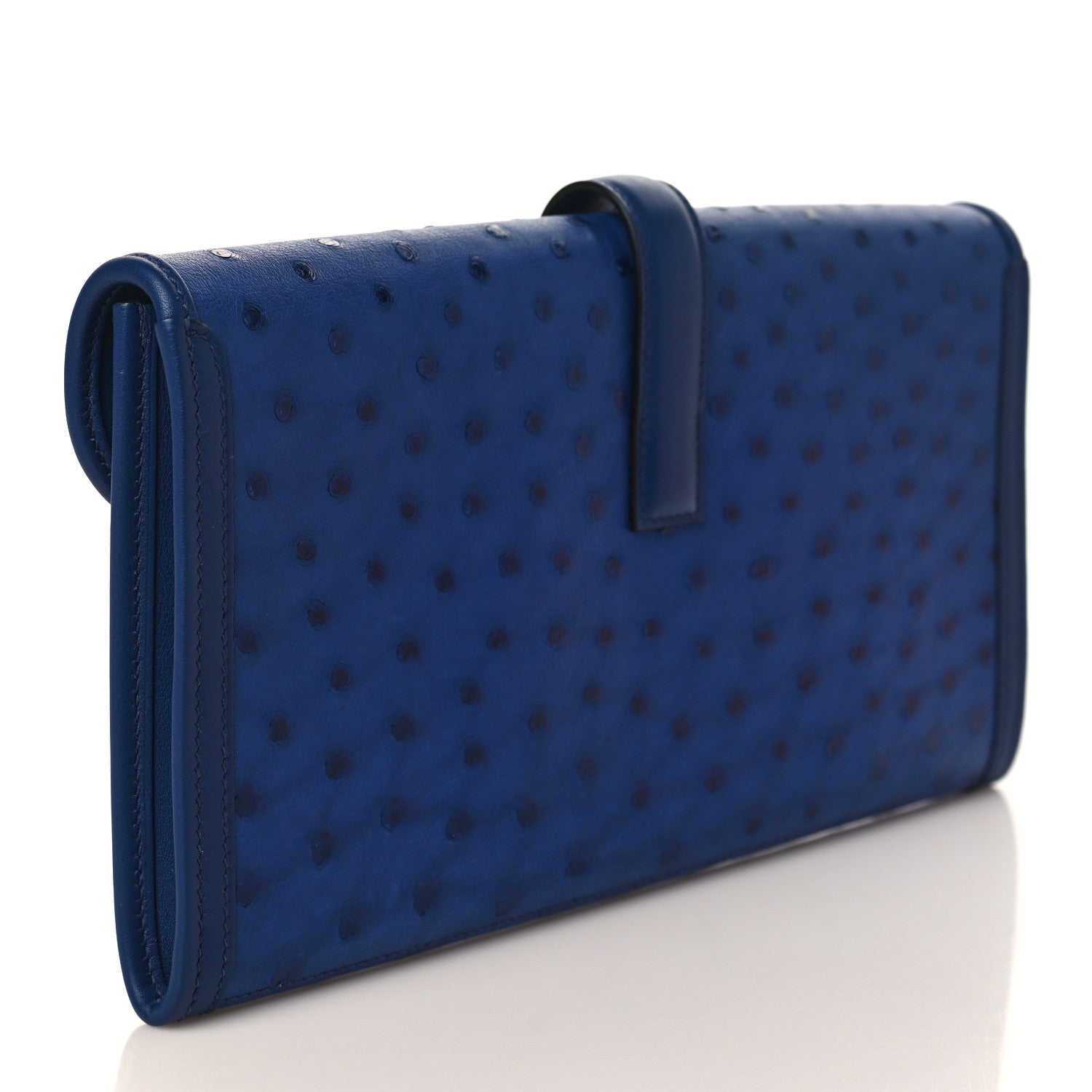 Hermes Ostrich Swift Jige Elan 29 Clutch Bleu Saphir 3 of 8