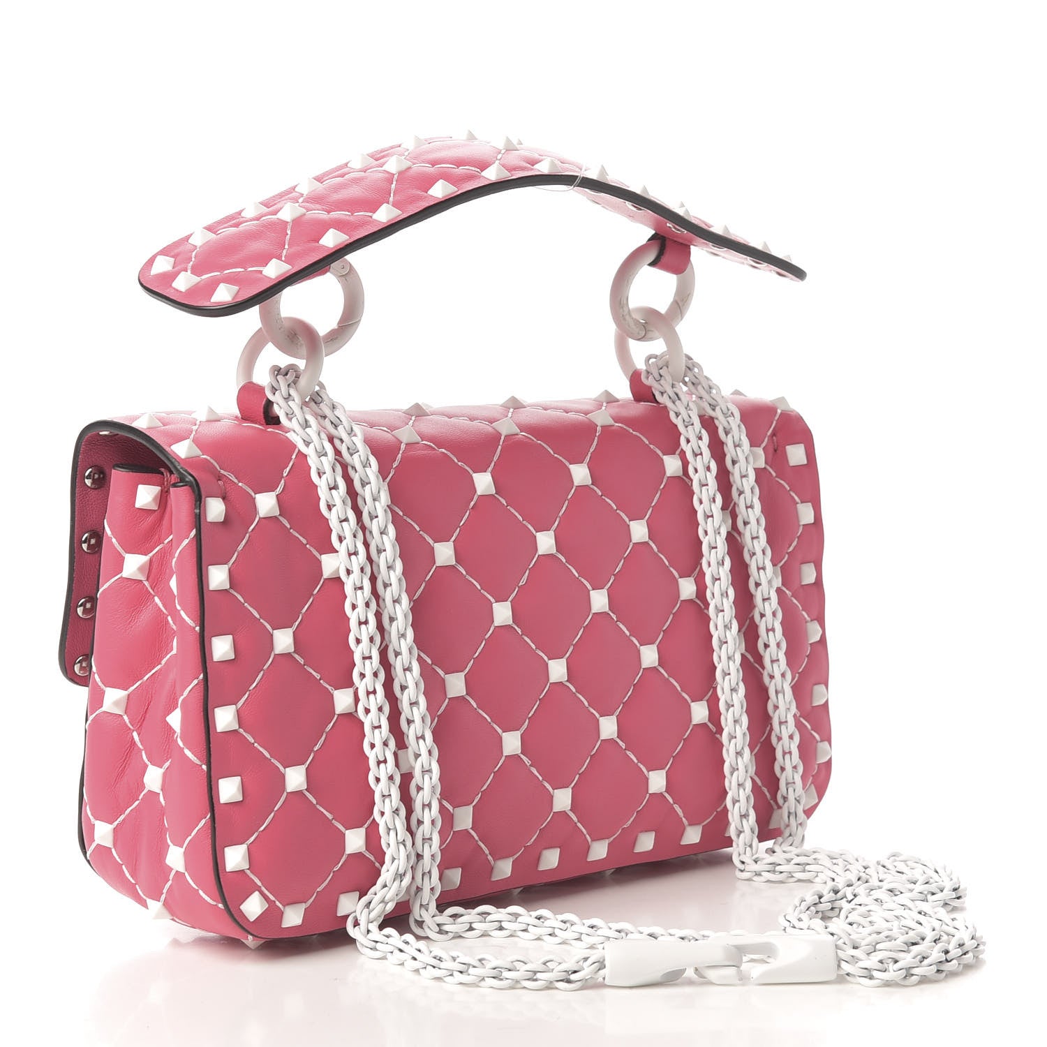 Valentino Garavani Lambskin Small Free Rockstud Spike Shoulder Bag Shadow Pink 2 of 8