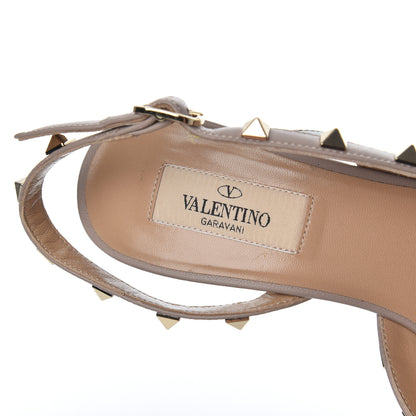 Valentino Garavani Patent Rockstud Half D'Orsay Slingback 85mm Pumps 38 Black Poudre 13 of 18
