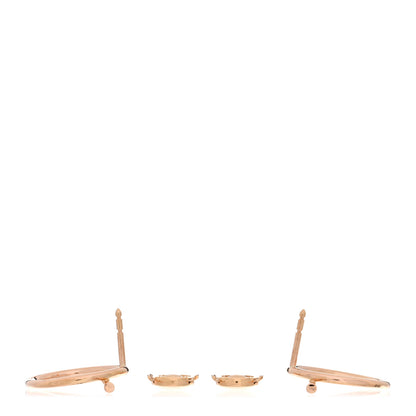 Hermes 18K Rose Gold MM Echappee Earrings 3 of 5