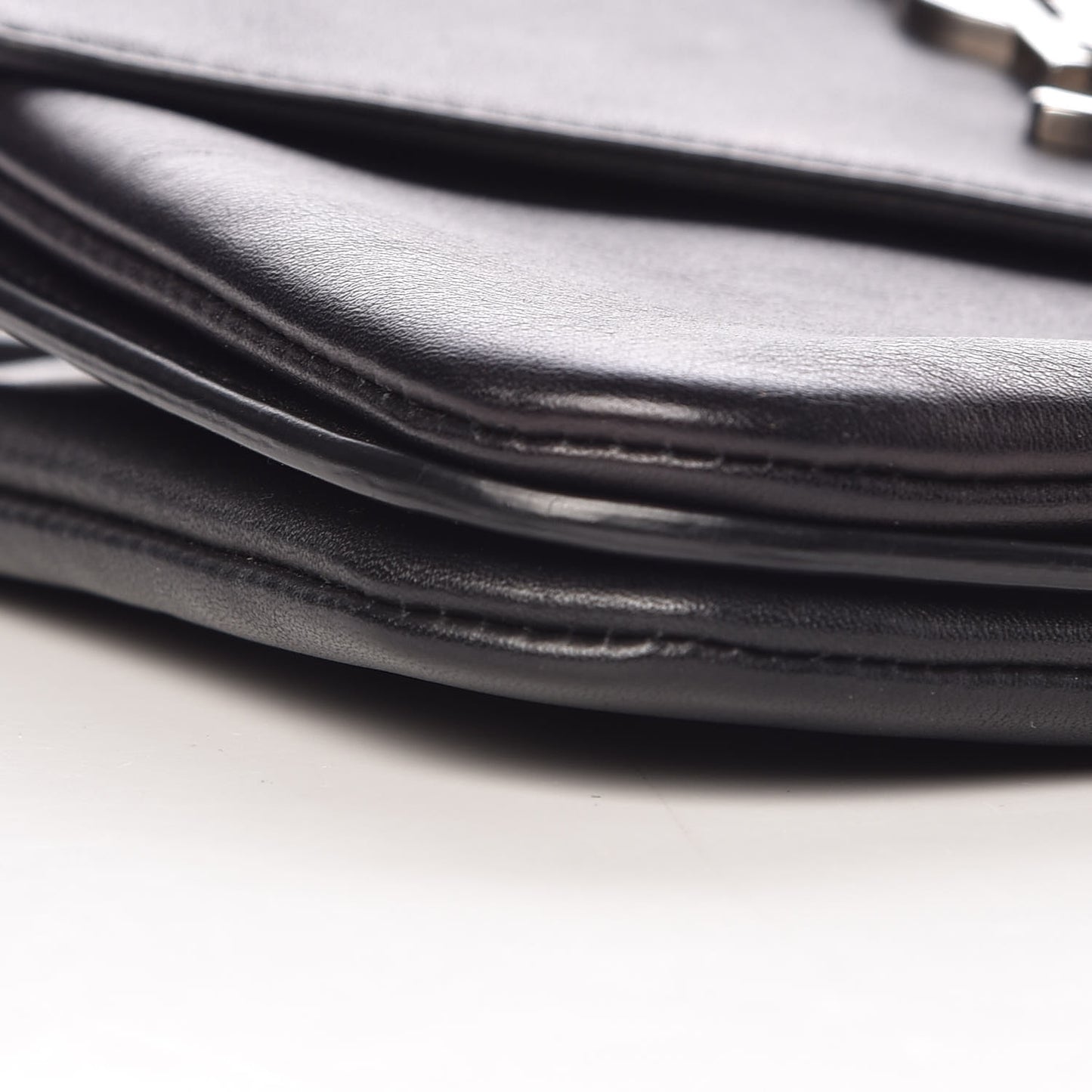 Calfskin Monogram Tri Pocket Crossbody Bag Black