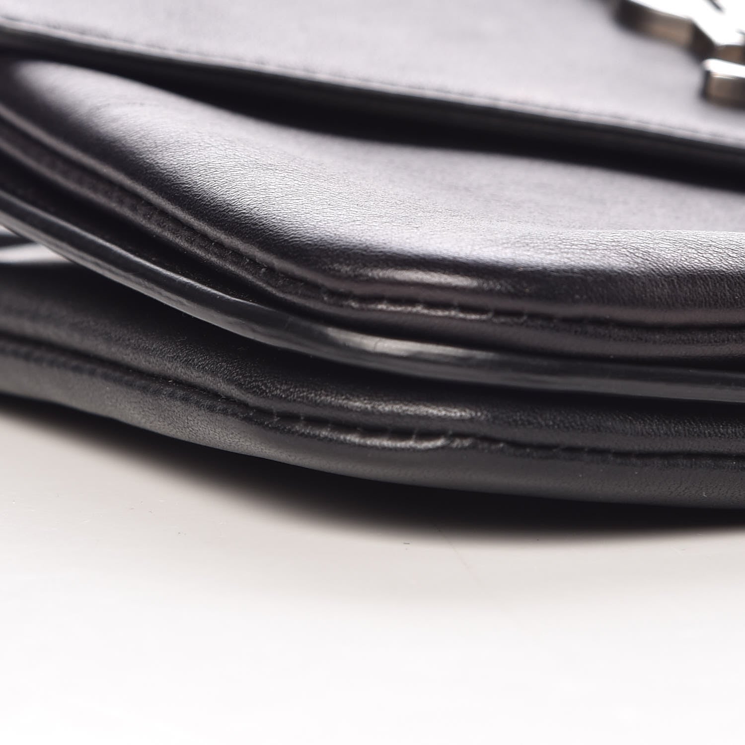 Saint Laurent Calfskin Monogram Tri Pocket Crossbody Bag Black 10 of 11