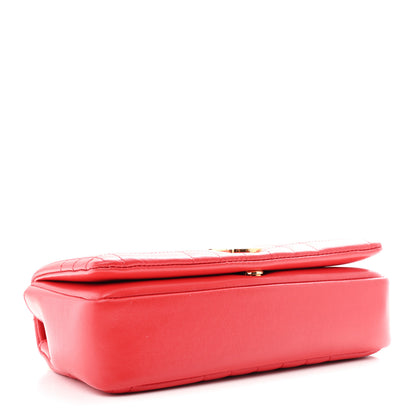 Burberry Lambskin Quilted Small Lola Bag Bright Red 4 of 10