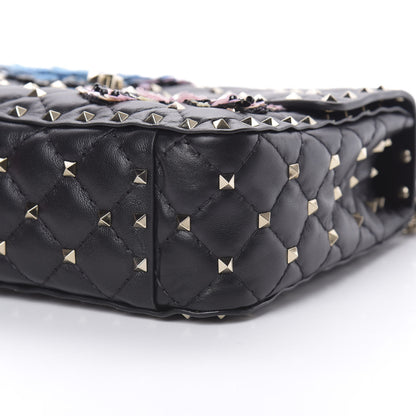 Valentino Garavani Nappa Butterfly Medium Rockstud Spike Shoulder Bag Black 9 of 12