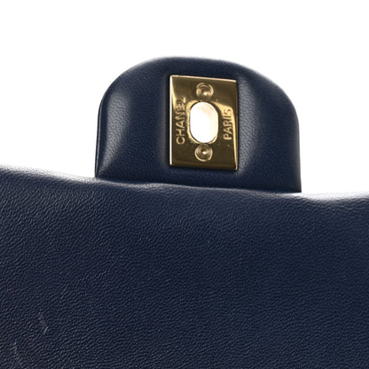 Chanel Lambskin Quilted Mini Top Handle Rectangular Flap Navy Blue 11 of 12