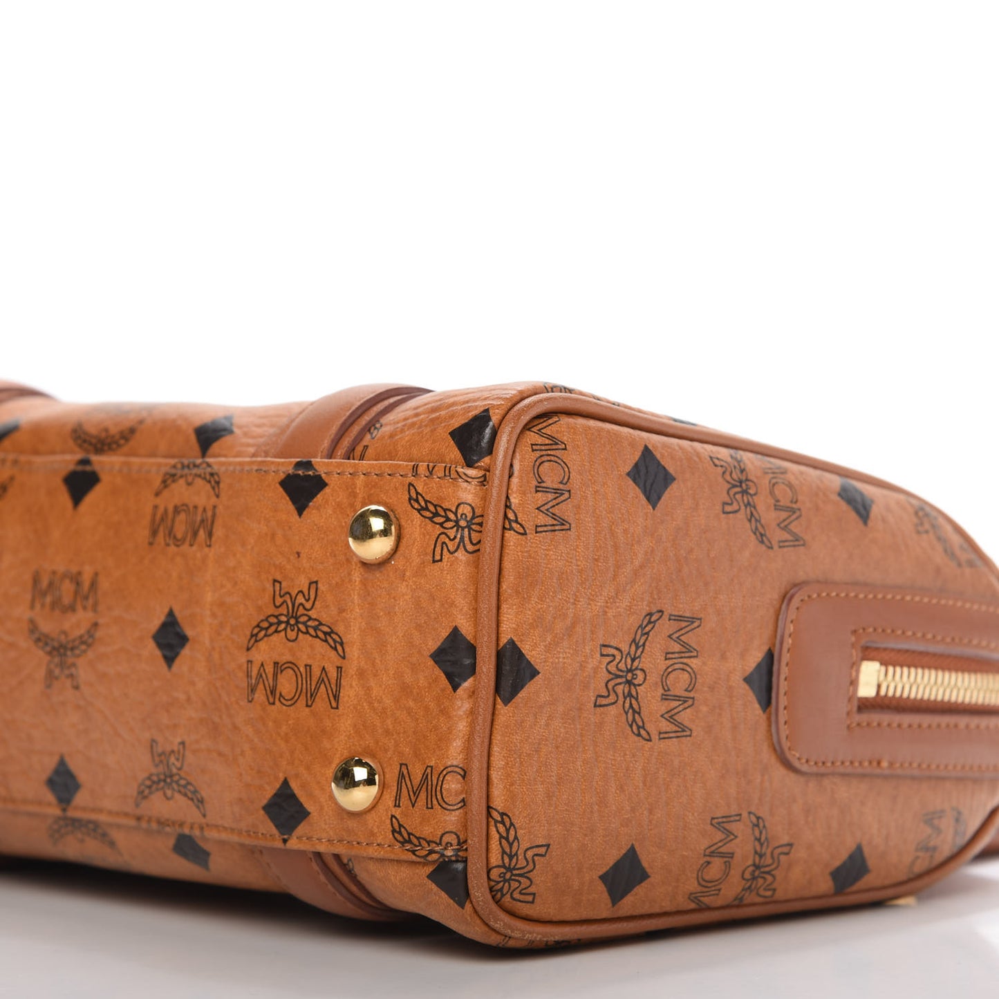Visetos Mini Boston Bag Cognac