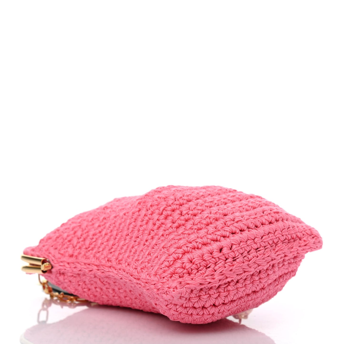 Fabric Crochet Baguette Phone Bag Rosa