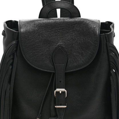 Saint Laurent Calfskin Fringe Festival Backpack Black 8 of 10