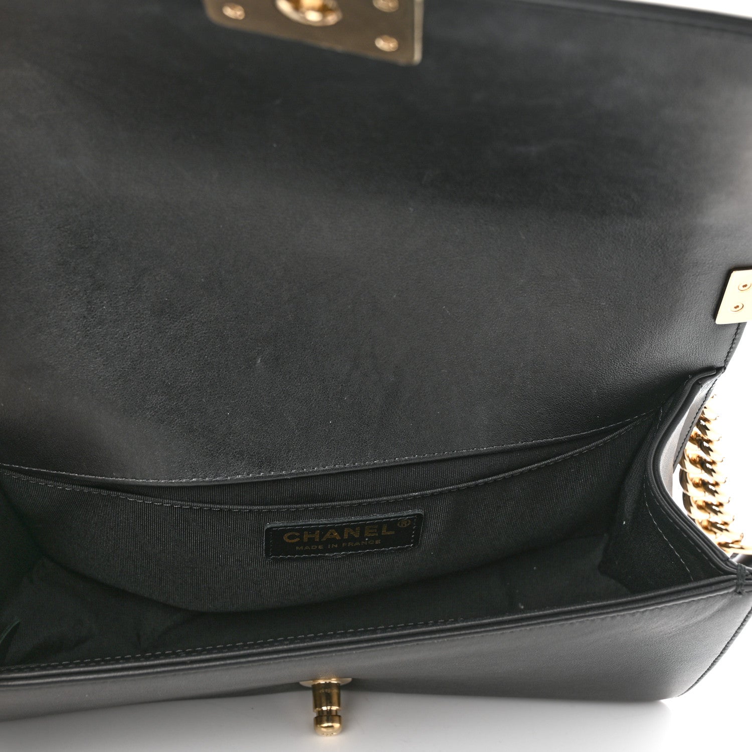 Chanel Calfskin Pearl Medium Chanel Pearls Boy Flap Black 4 of 9