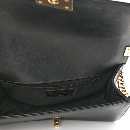 Chanel Calfskin Pearl Medium Chanel Pearls Boy Flap Black 4 of 9