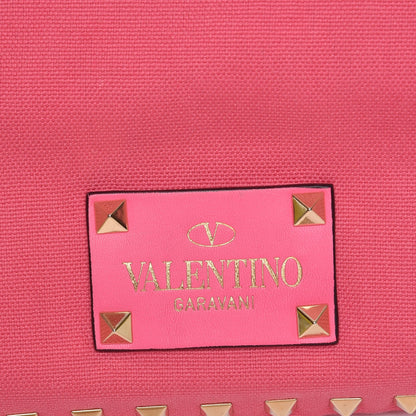 Valentino Garavani Canvas Large Rockstud Reversible Tote Pink Yellow 12 of 19