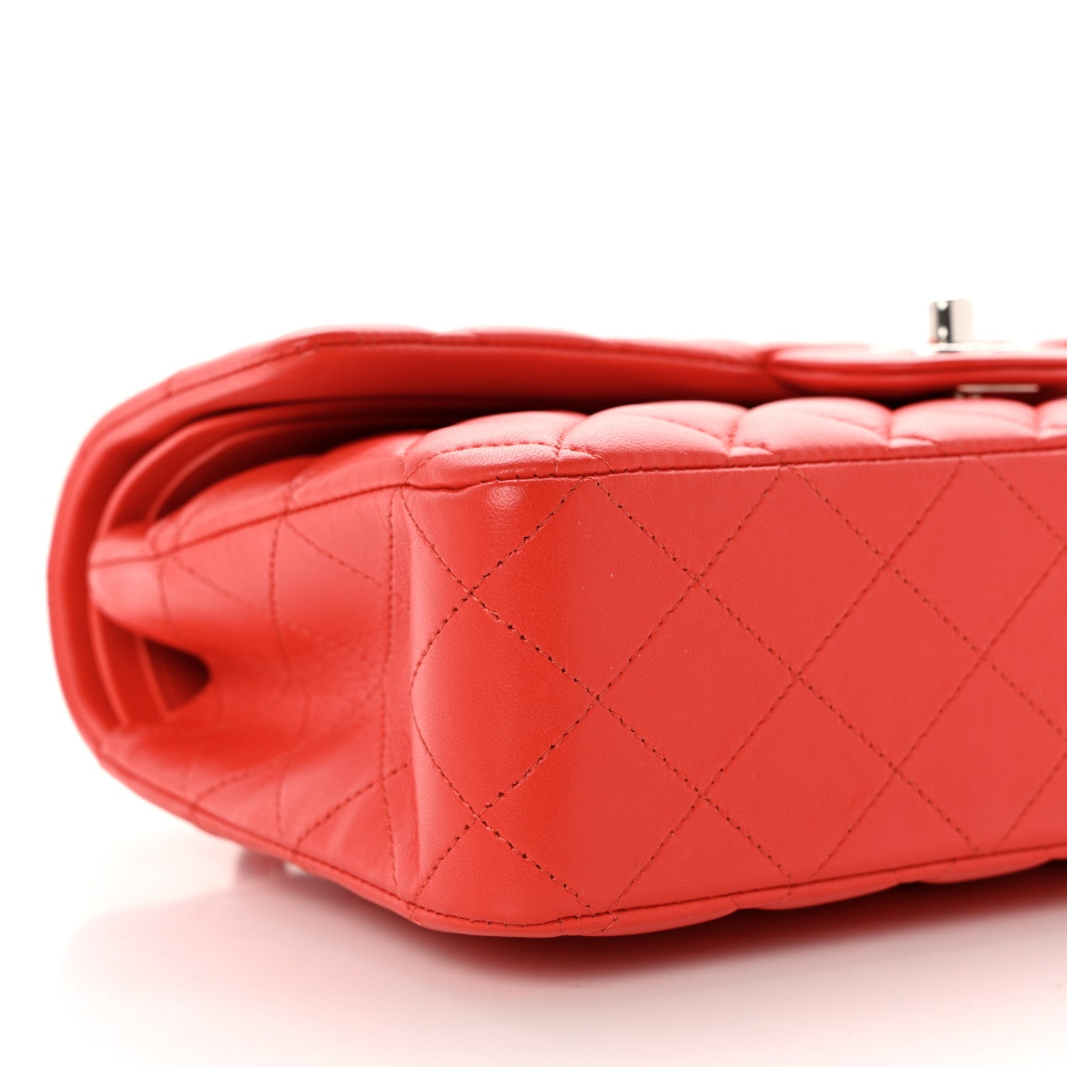 Chanel Lambskin Quilted Medium Double Flap Red 8 of 9