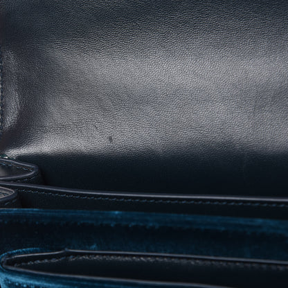 Saint Laurent Velvet Small Monogram Sunset Dark Ottanio 12 of 13