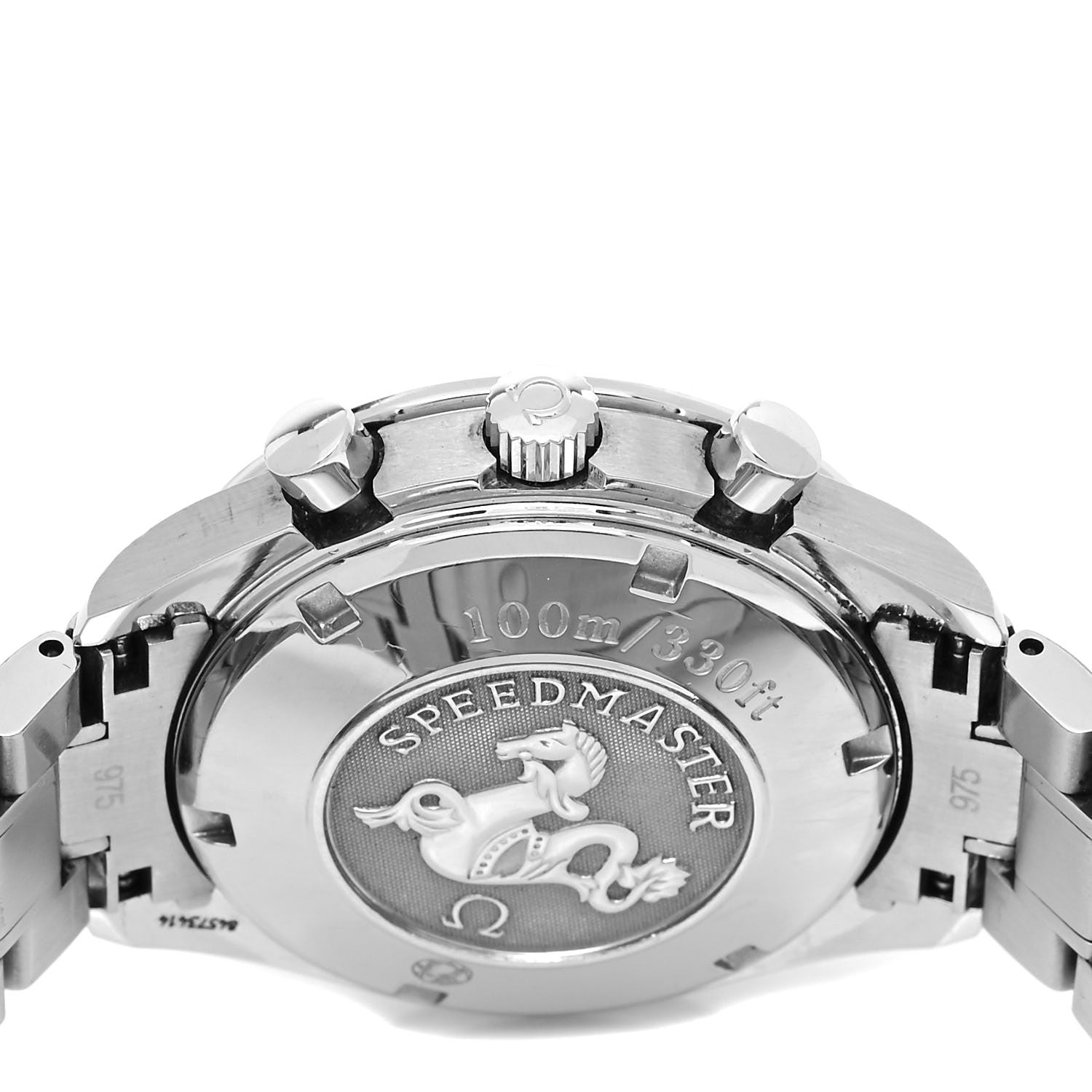 Omega Stainless Steel 39mm Speedmaster Triple Calendar Chronograph Automatic Watch Blue 3222.80 4 of 4