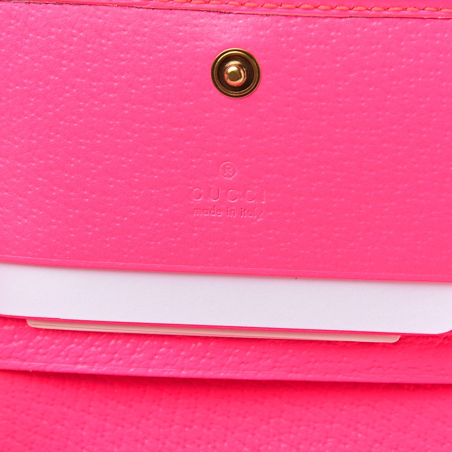Gucci Calfskin Flora Print Zumi Card Case Fuxia Fluo 6 of 8