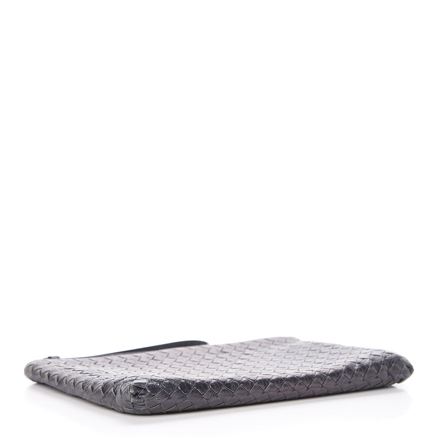 Vitello Intrecciato Pouch Argento Ossidato
