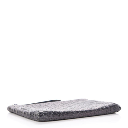 Bottega Veneta Vitello Intrecciato Pouch Argento Ossidato 4 of 11