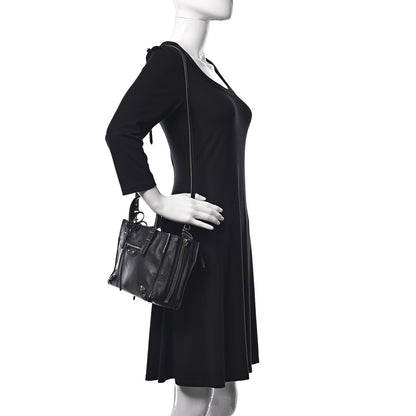 Balenciaga Grained Calfskin Papier Mini A4 Zip Around Tote Black 2 of 11