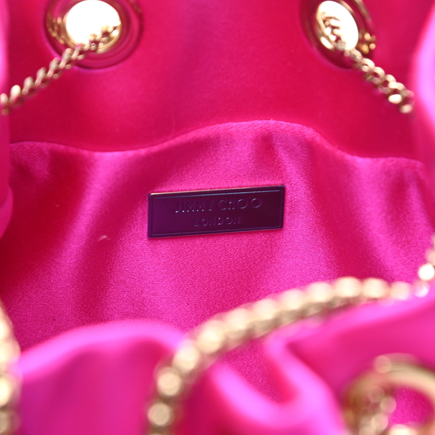 Jimmy Choo Satin Bon Bon Bag Fuchsia 6 of 11