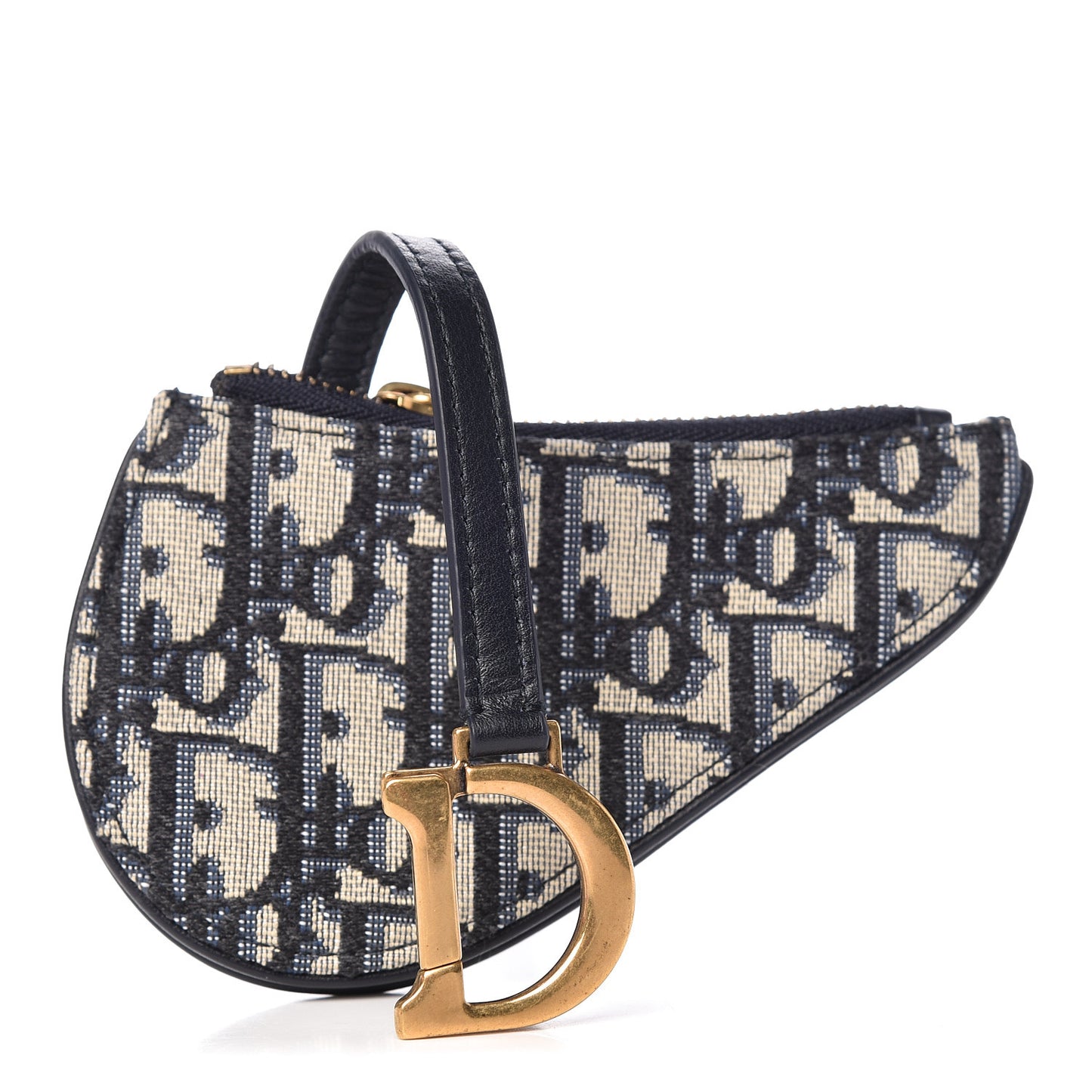 Oblique Saddle Coin Purse Blue