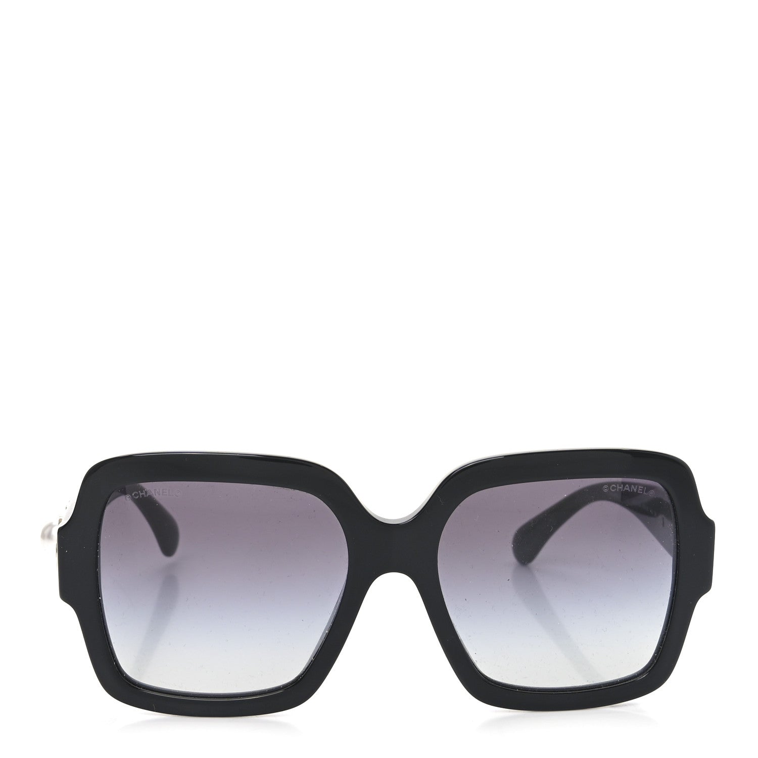 Chanel Acetate Charms Pearl Square Sunglasses 5479 Black Gold 2 of 7