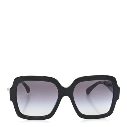 Chanel Acetate Charms Pearl Square Sunglasses 5479 Black Gold 2 of 7