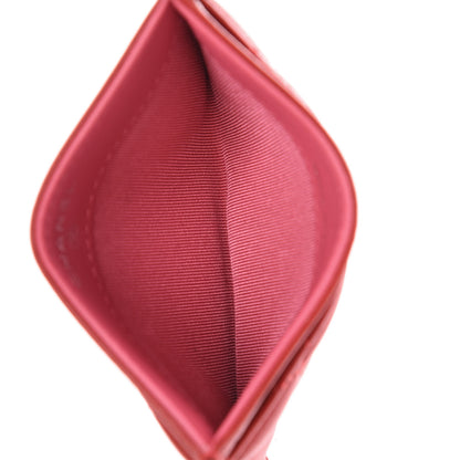 Chanel Lambskin Quilted Card Holder Red Pink 5 of 9