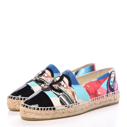 Chanel Patent Fabric CC Espadrilles 39 Multicolor Black 3 of 10