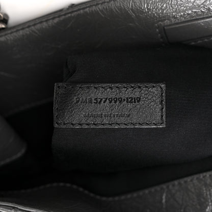 Saint Laurent Crinkled Calfskin Matelasse Monogram Medium Niki Shopper Tote Smog 7 of 10