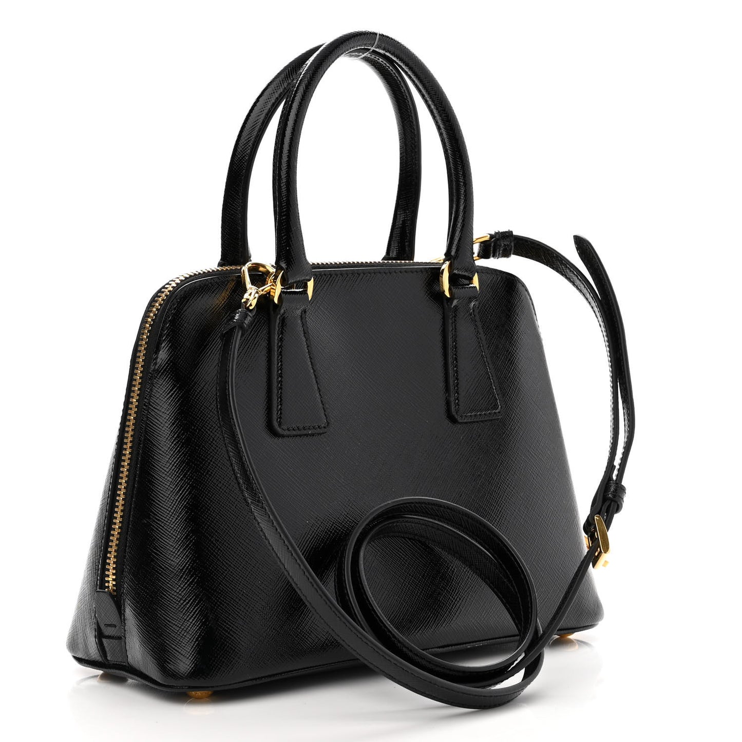 Saffiano Vernice Lux Small Promenade Tote Black