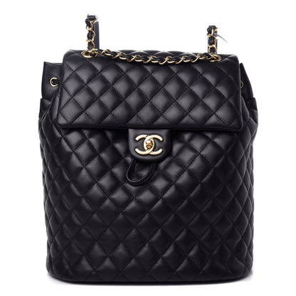 Chanel Calfskin Quilted Large Urban Spirit Backpack Black 1 of 9