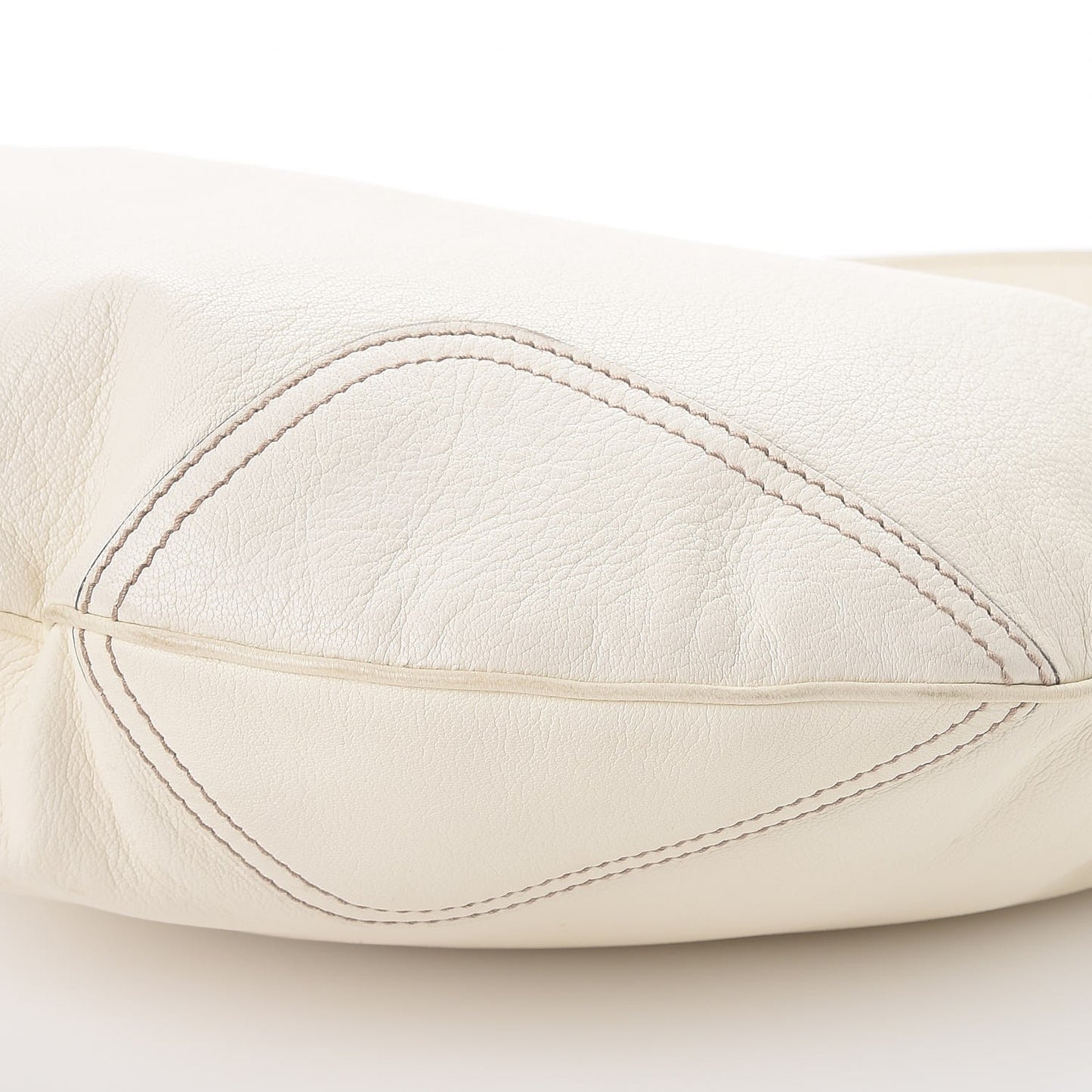 Calfskin Princy Hobo Shoulder Bag White