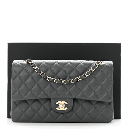 Chanel Caviar Quilted Medium Double Flap Dark Grey 11 of 11