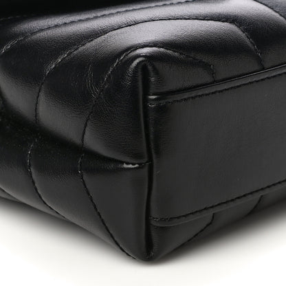 Saint Laurent Calfskin Y Quilted Monogram Toy Loulou Crossbody Bag Black 8 of 12