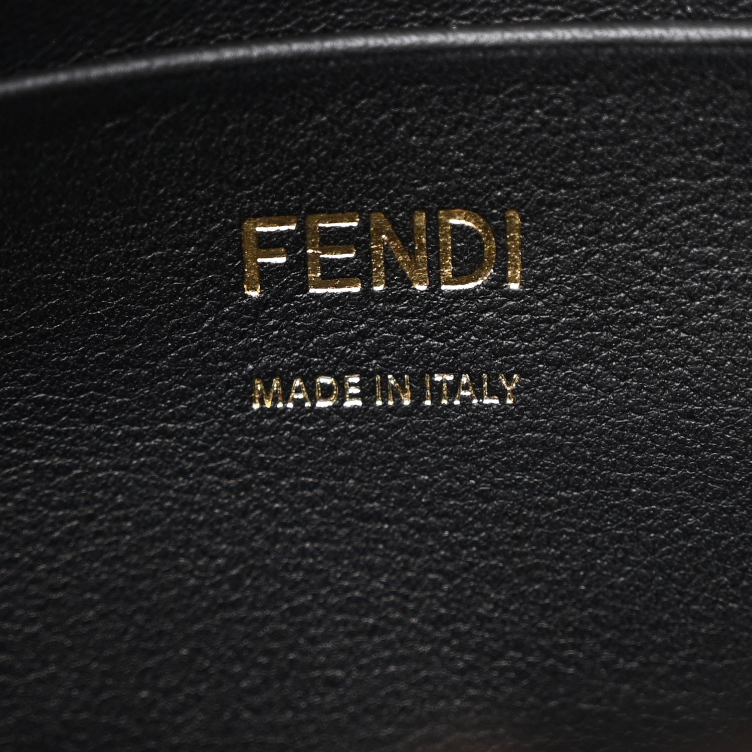 Fendi Shearling Vitello Dolce Macro FF 1974 Mini Baguette Tobacco Black 6 of 11