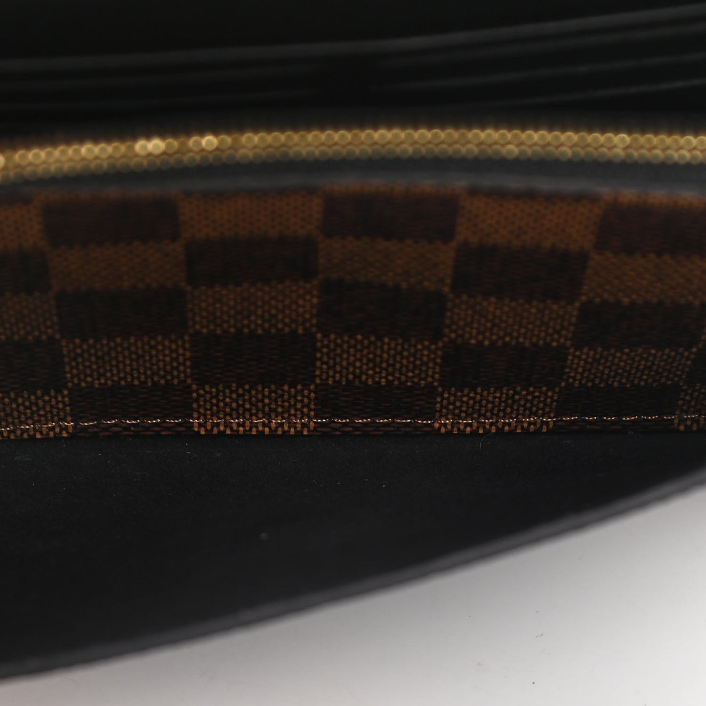 Damier Ebene Vavin Chain Wallet Black