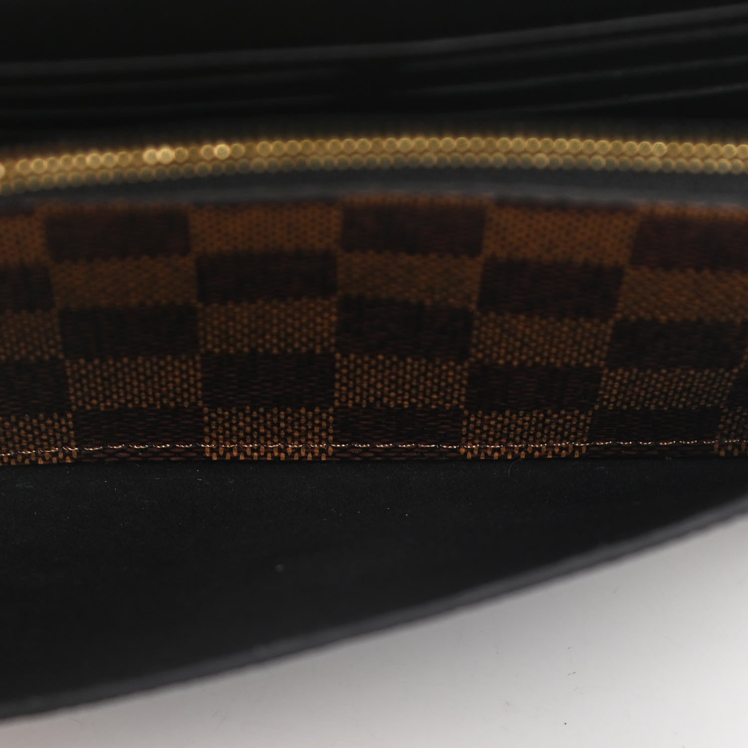 Louis Vuitton Damier Ebene Vavin Chain Wallet Black 13 of 14
