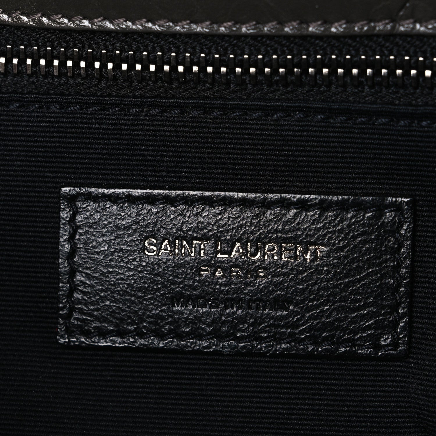 Saint Laurent Crinkled Calfskin Matelasse Monogram Medium Niki Chain Satchel Storm 6 of 12
