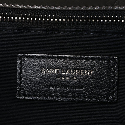Saint Laurent Crinkled Calfskin Matelasse Monogram Medium Niki Chain Satchel Storm 6 of 12