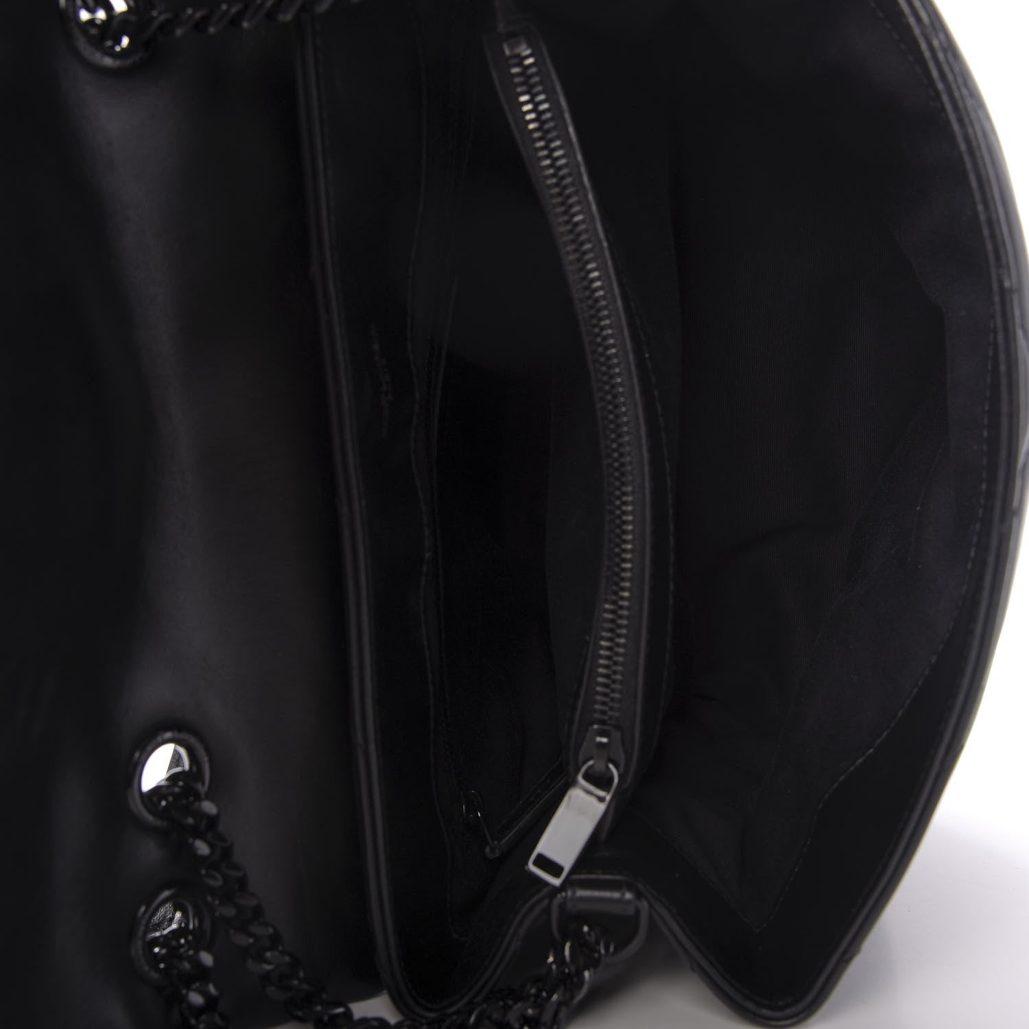 Saint Laurent Calfskin Y Quilted Monogram Medium Loulou Chain Satchel Black 5 of 9