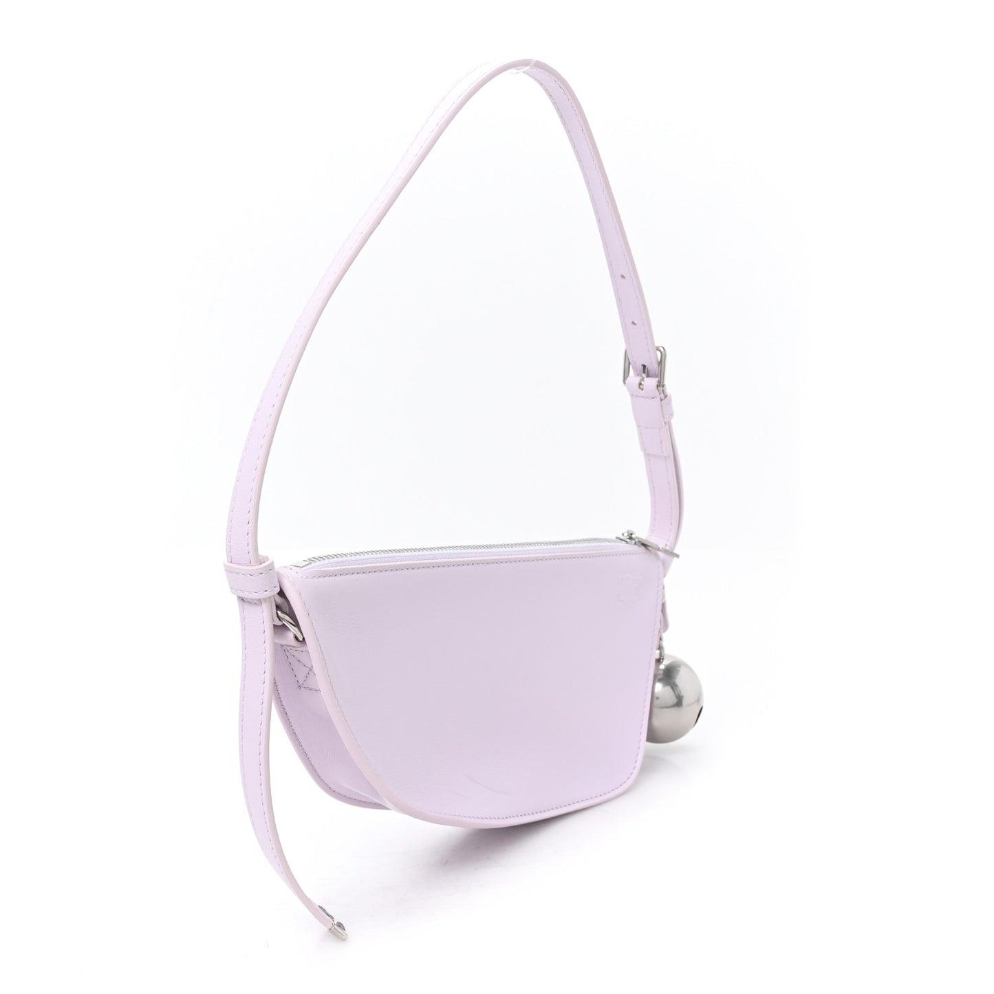 Calfskin Mini Shield Sling Bag Pale Lavender