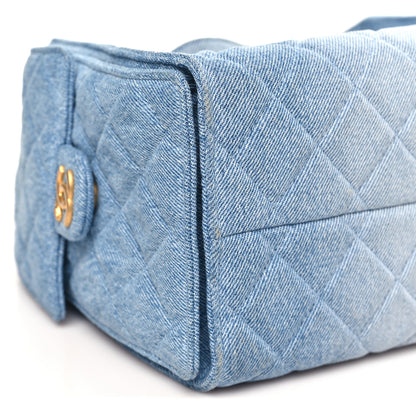Chanel Washed Denim Quilted Small Chanel 25 Handbag Blue 9 of 10