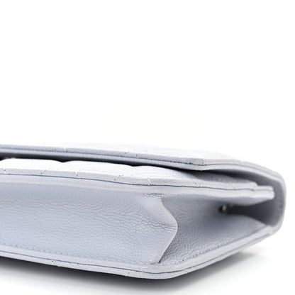Chanel Caviar Quilted Wallet On Chain WOC Light Grey 11 of 11