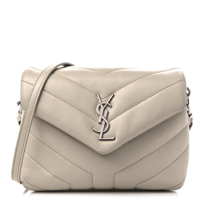 Saint Laurent Calfskin Y Quilted Monogram Toy Loulou Crossbody Bag Crema Soft 1 of 15
