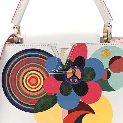 Louis Vuitton Lambskin Beatriz Milhazes Artycapucines PM White Multicolor 8 of 10