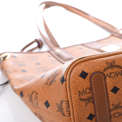 MCM Visetos Medium Liz Reversible Shopper Tote Cognac 25 of 27